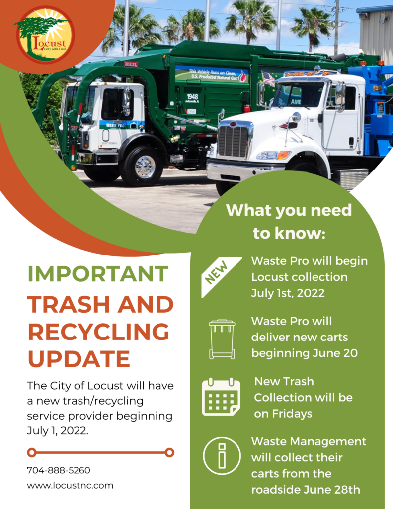 Important Trash/Recycling Notice